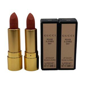 2 Pieces Gucci Rouge A Levres Mat Lip Colour Matte 208 They Met in Argentina 1g